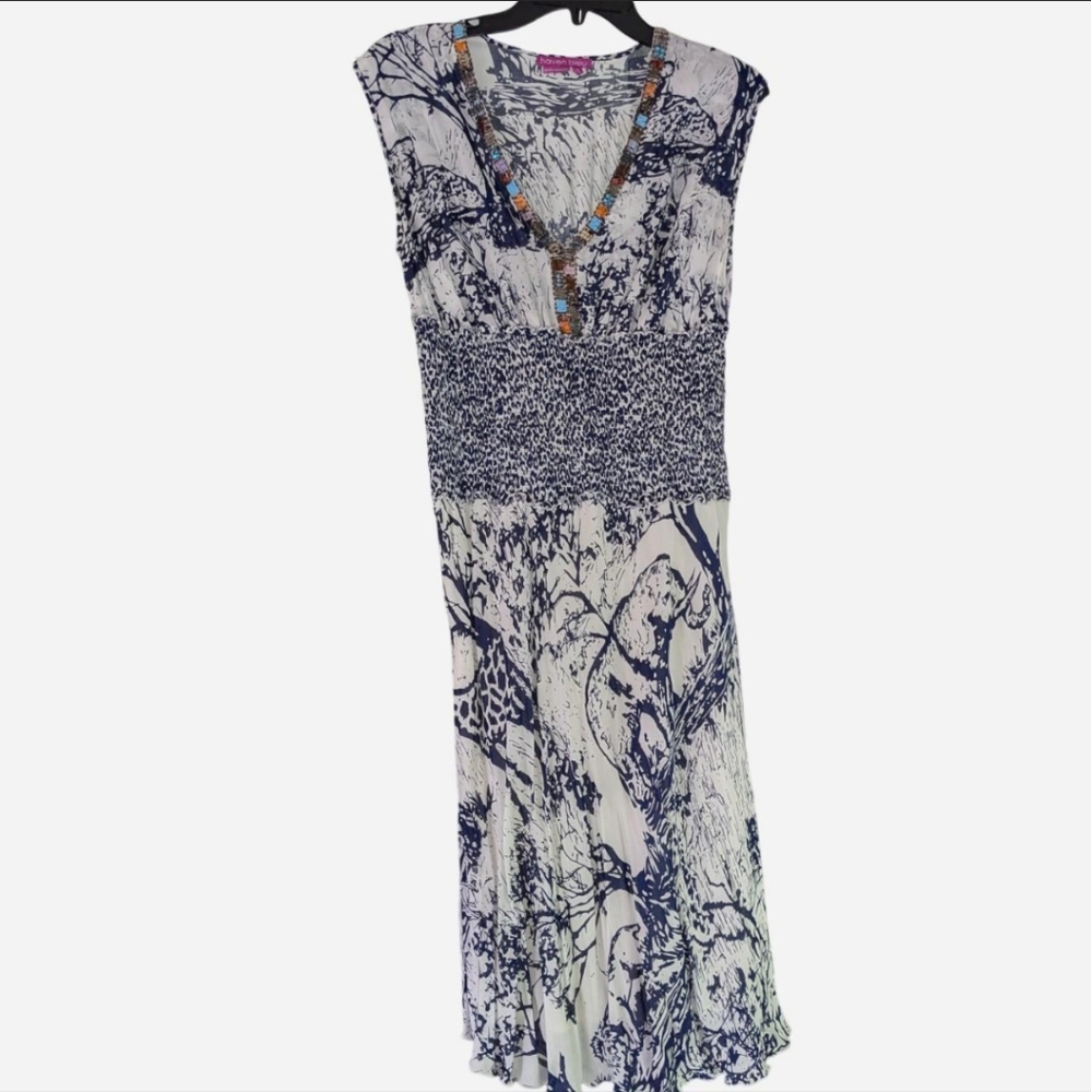Haven Bleu Animal Print Dress